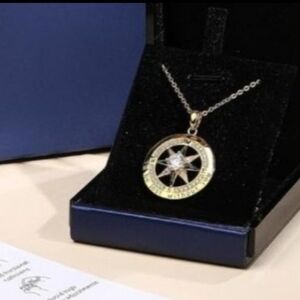 NWT $129 Sterling Silver Compass Necklace "I'D BE LOST WITHOUT YOU"